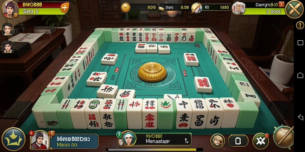 Tampilan gameplay Mahjong dalam BWO888 yang seru dan menantang.