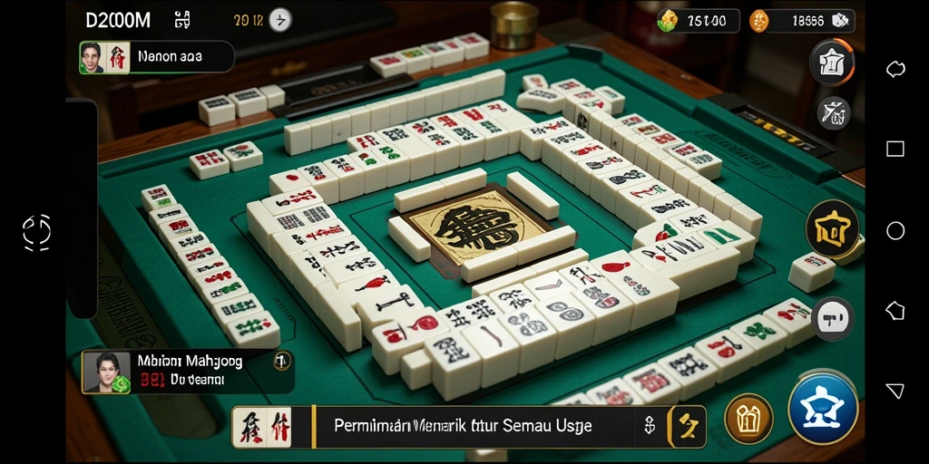 Gameplay D200M menampilkan momen seru dalam permainan Mahjong.