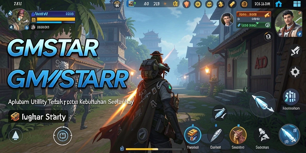 Screenshot utama GMSTAR menampilkan antarmuka aplikasi Utility yang user-friendly.
