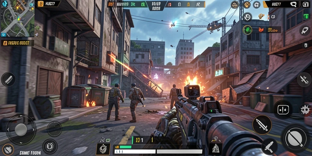 Screenshot gameplay HUGO77 menampilkan aksi pertempuran seru dan grafis menawan.