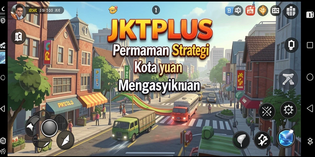 Tampilan gameplay dari JKTPLUS yang memukau di layar.