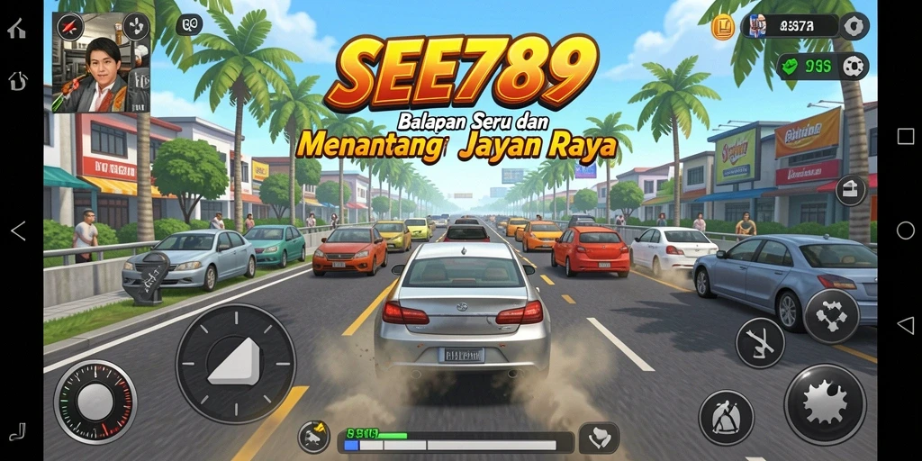 Gameplay balapan menegangkan di jalan dengan grafis menakjubkan.