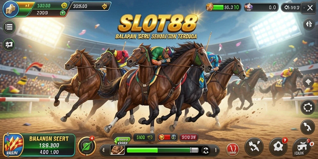 Screenshot SLOT88 menampilkan aksi balapan yang mendebarkan dan grafis menawan.
